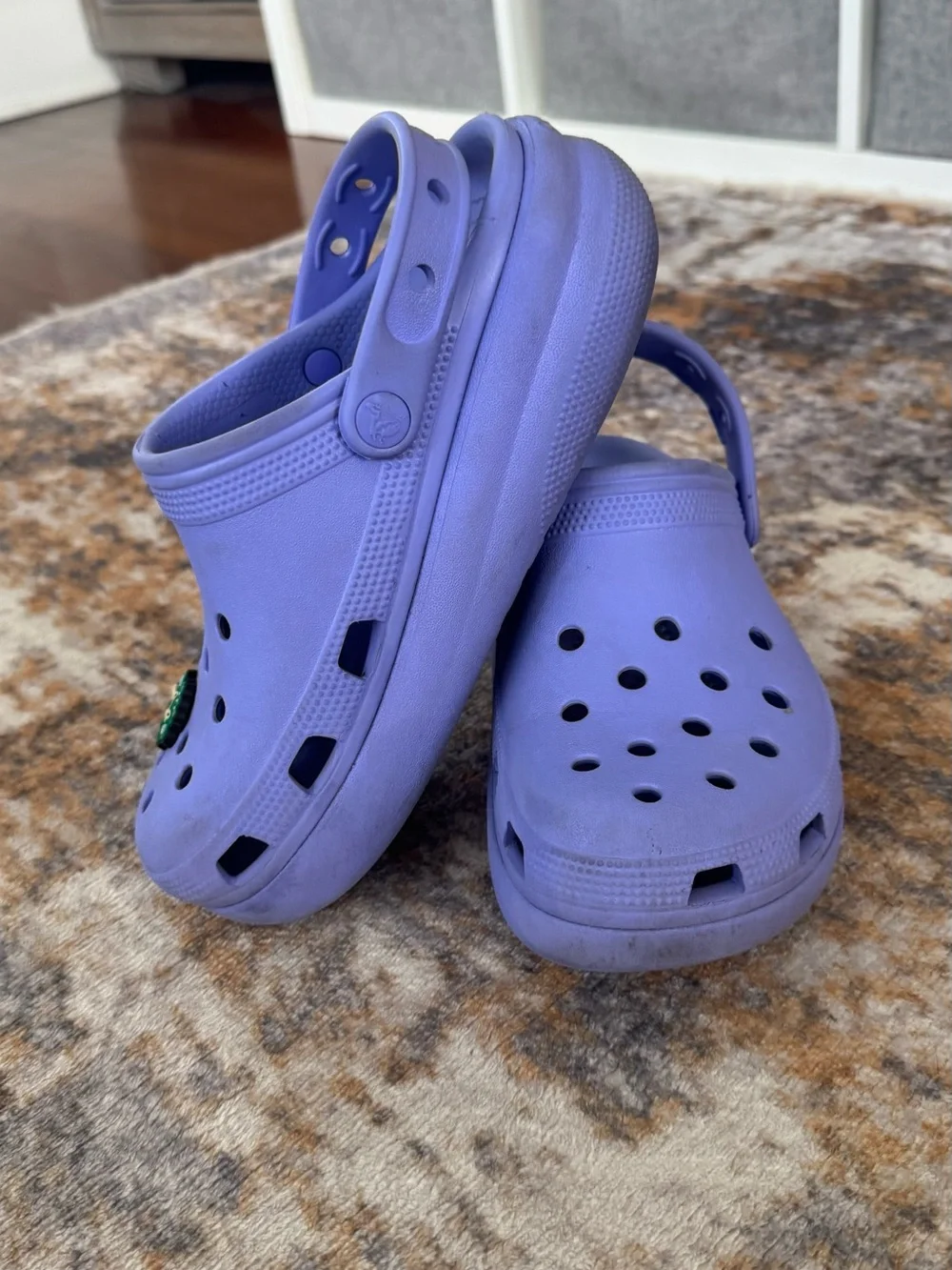 CROCS Kids Lavender Purple Slip-On Clogs with Charms